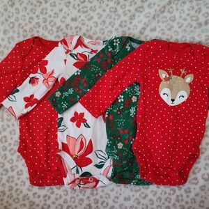 Carter's Baby Girl Onesies - Valentines/ Christmas